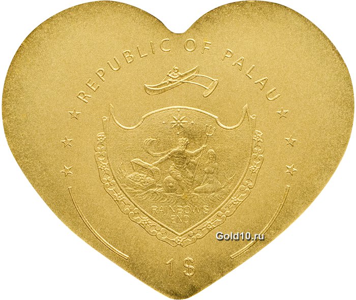 Золотая монета «Маленькое сокровище – сердце»