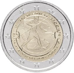 Греческая биметаллическая монета