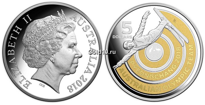 Монета «Австралийская олимпийская команда» (5 долларов)