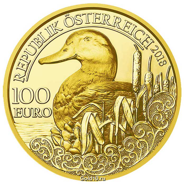 Золотая монета «Кряква»