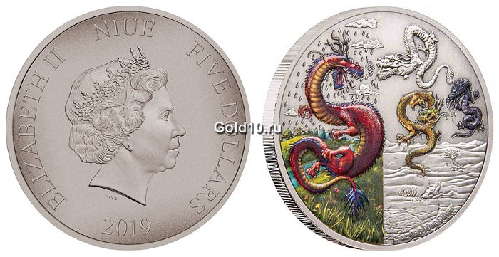 Монета «Четыре Дракона» (фото - nzmint.com)