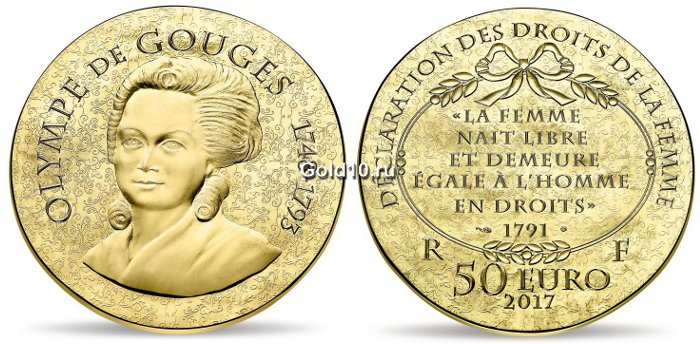 Золотая монета «Олимпия де Гуж»