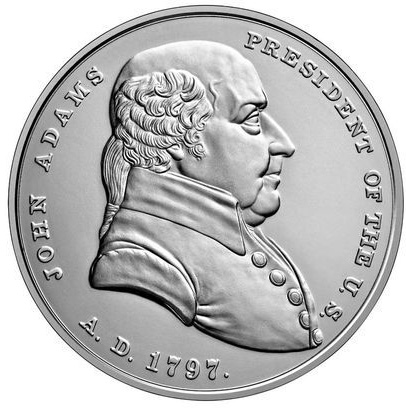 Президентская Серебряная Медаль Джон Адамс