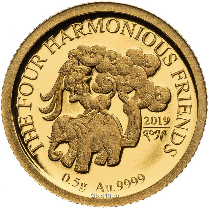 Монета «Четверо гармоничных друзей» (фото - agaunews.com)