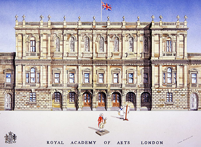 Иллюстрация здания Королевской Академии художеств (XIX в.)