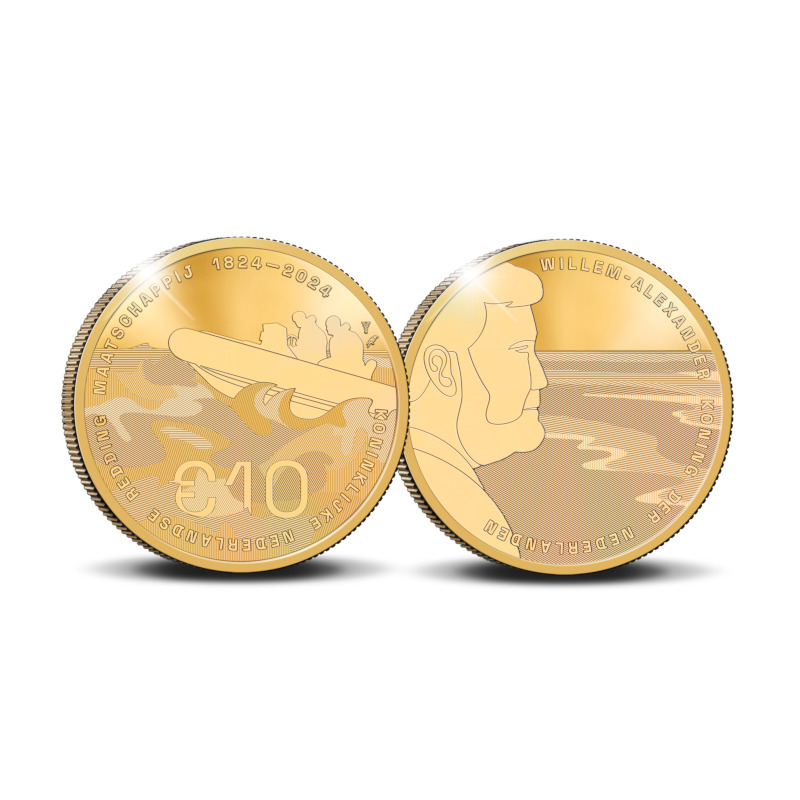 200-летие Королевского морского спасательного общества Нидерландов на золотых 10 евро