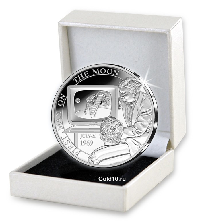 Монета «Первый человек на Луне» (фото - news.coinupdate.com)