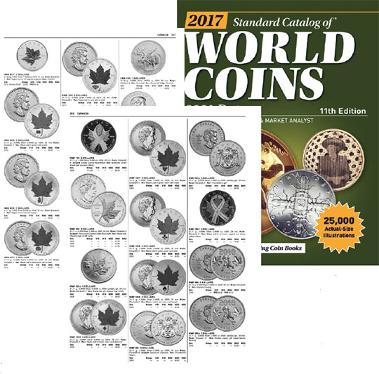 Монеты Канады серии «Времена года» в «Стандартном каталоге монет мира с 2001 г.» издательства Krause.