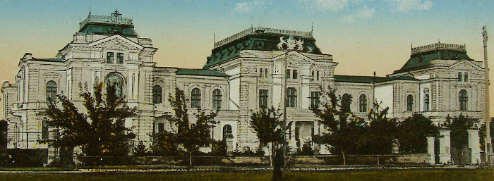 Здание 3-й мужской гимназии в Кишиневе — резиденция Сфатул Цэрий в 1918 году