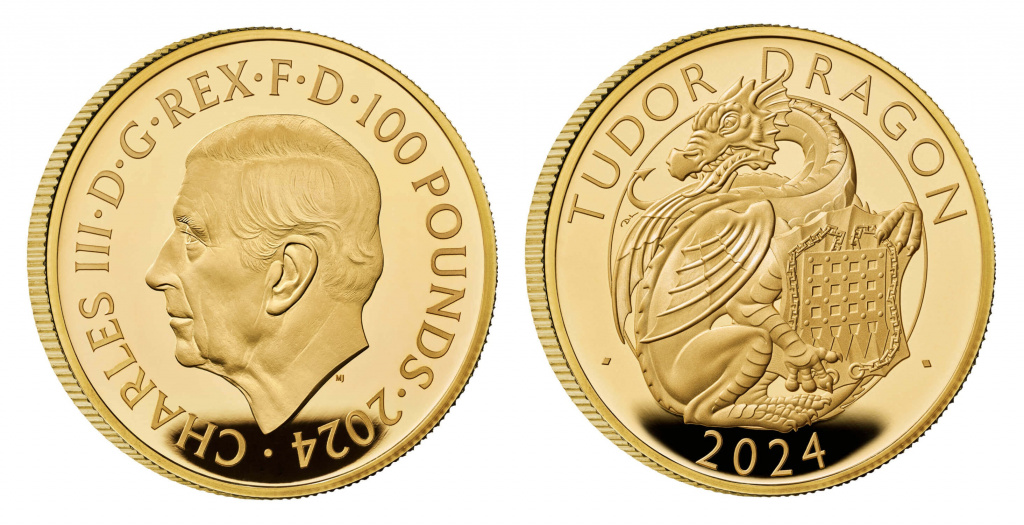 «Дракон Тюдоров» на британских фунтах. Золото