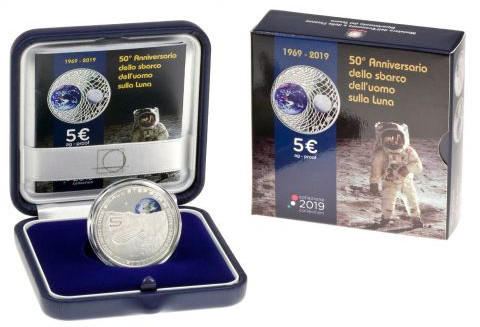 Монета «50-летие высадки на Луну» (фото - shop.ipzs.it)