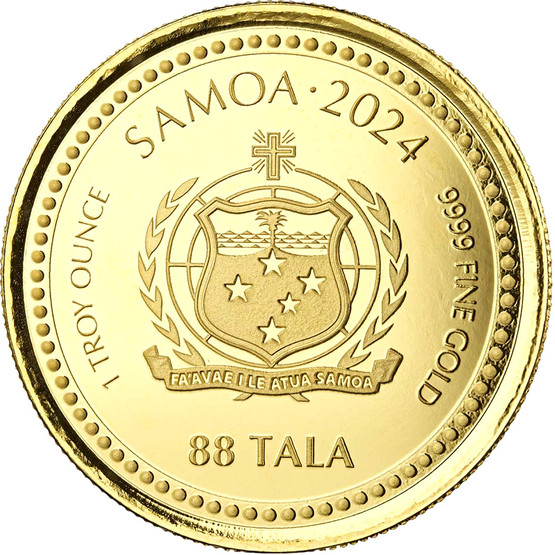 Монета с драконом (Самоа) - аверс