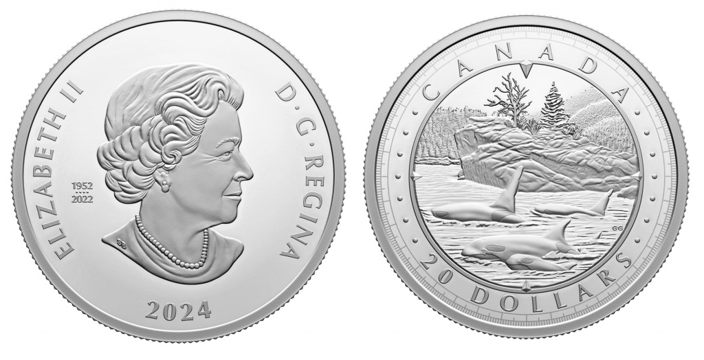 Памятная монета, посвященная Тихоокеанскому побережью. Канада
