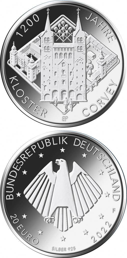Аббатство Корвей на монете Германии