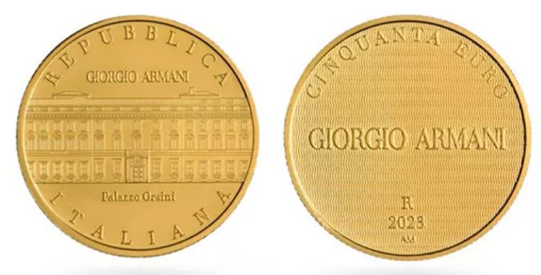 Золотая монета от Армани: богатый минимализм