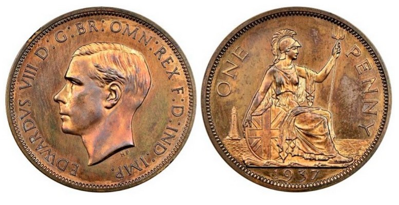 Редкую монету с профилем Эдуарда VIII "разделят" на тысячи частей