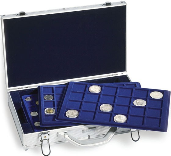 Кейс и планшеты с монетами от немецкой фирмы Leuchtturm