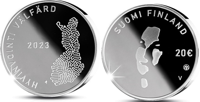 Финляндия изобразила на монете гарантии общественного благосостояния