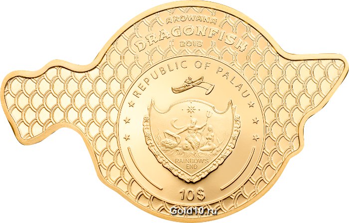 Монета «Рыба-дракон» (фото - coin-invest.li)