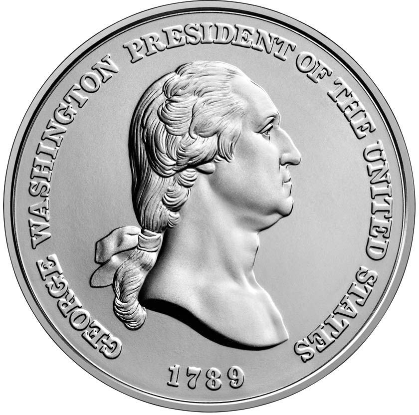 Президентская Серебряная Медаль Джордж Вашингтон