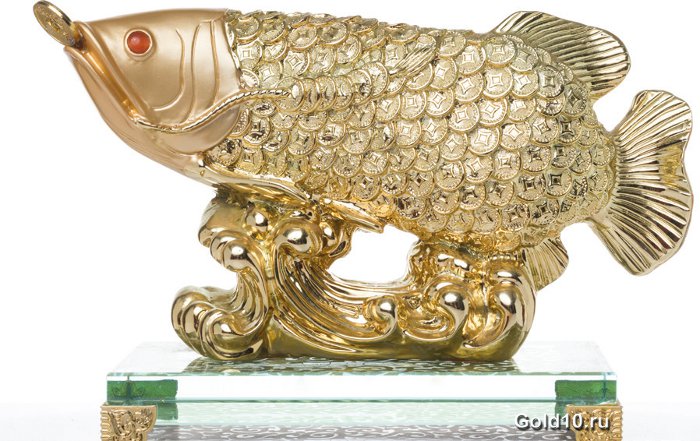 Статуэтка в виде рыбы-дракона (фото - coin-invest.li)
