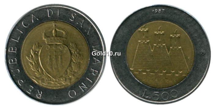 Монета Сан-Марино