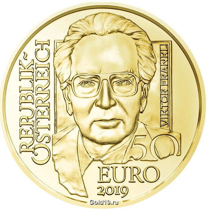 Золотая монета «Виктор Франкл» (фото - www.muenzeoesterreich.at)