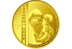 Золотой 500-евровик посвященный юбилею Матери Терезы