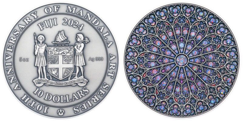 Компания Art Mint анонсировала коллекционную монету с витражом Собора Парижской Богоматери