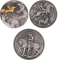 Компания «Золотой Монетный Дом» представила три жетона «Георгий Победоносец»