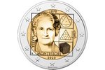 Мария Монтессори на памятной монете Италии