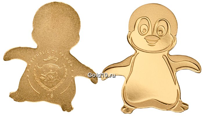Золотая монета «Маленький императорский пингвин» (1 доллар)