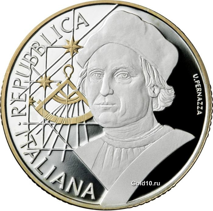 Монета «Христофор Колумб» (фото - shop.ipzs.it)