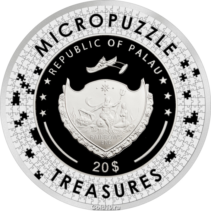 Монета серии «Сокровища из микропазла»